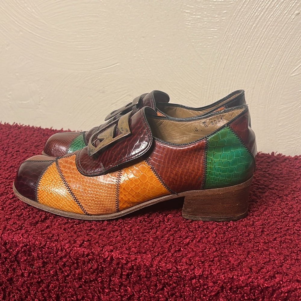 harbor Imports LTD, Made in Italy Patchwork leather shoes size 10 Men’s - Picture 4 of 17
